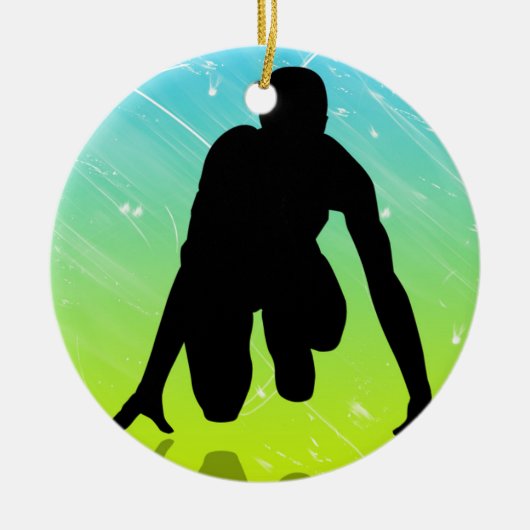 Hardlopen - Spoor en gebied Keramisch Ornament (Voorkant)