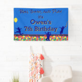 Hardlopen, springen en spelen Obstacle Course Verj Spandoek (Insitu)