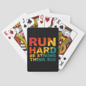 Hardlopen, sterk zijn fitness motivatie kunst pokerkaarten (Achterkant)