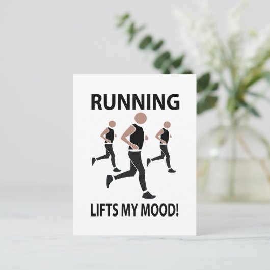 Hardlopen tilt mijn humeur op briefkaart (Staand voorkant)