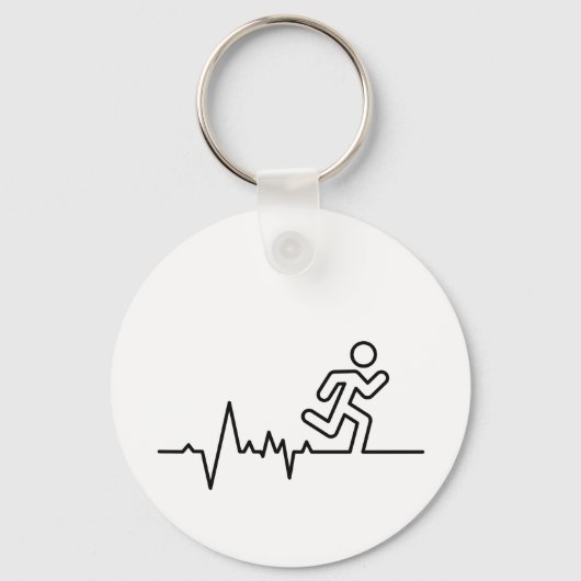 Hardlopen, triatlon van marathonsport. sleutelhanger (Voorkant)