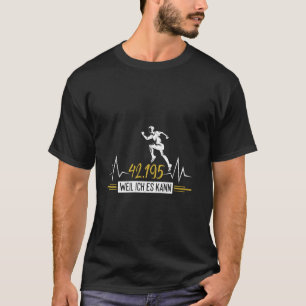 Hardloper 42.195 I CAN Run Grappige Marathon T-shirt