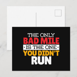 Hardloper - Grappige slechte kilometer hardloop ci Briefkaart