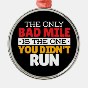 Hardloper - Grappige slechte kilometer hardloop ci Metalen Ornament
