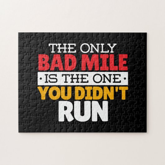 Hardloper - Grappige slechte kilometer hardloopcit Legpuzzel (Horizontaal)