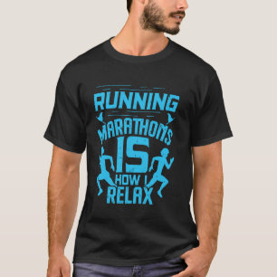Hardloper HET LOPEN VAN MARATHONS IS HOE IK ONTSPA T-shirt