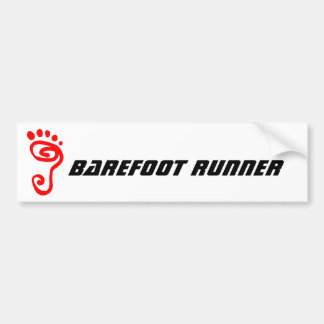 Hardloper op blote voeten bumpersticker