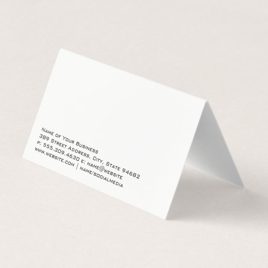 Hardloper op de baan visitekaartjes (Achterkant)