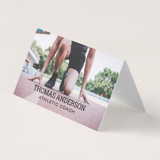 Hardloper op de baan visitekaartjes (Voorkant)
