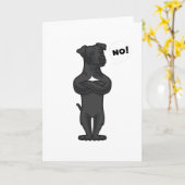 Hardnekkige Patterdale Terrier Hond grappig Kaart (Gele Bloem)