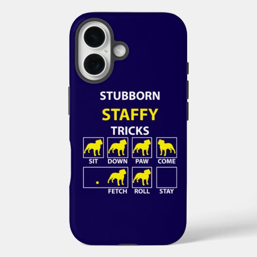 Hardnekkige Staffy Tricks Case-Mate iPhone Case (Achterkant)