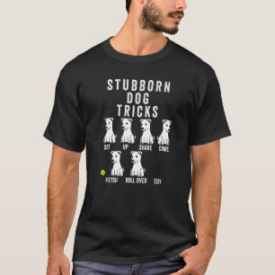 Hardnekkige Tricks Witte Hond T-shirt