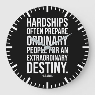 Hardships - het Motivatie Citaat van het Succes Grote Klok