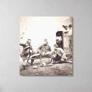 Hardships in het kamp (Kolonel Lowe en Captains B) Canvas Afdruk