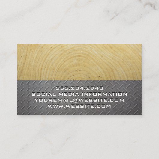 Hardware Hand Tools | Staal | Houtkorrels Visitekaartje (Achterkant)