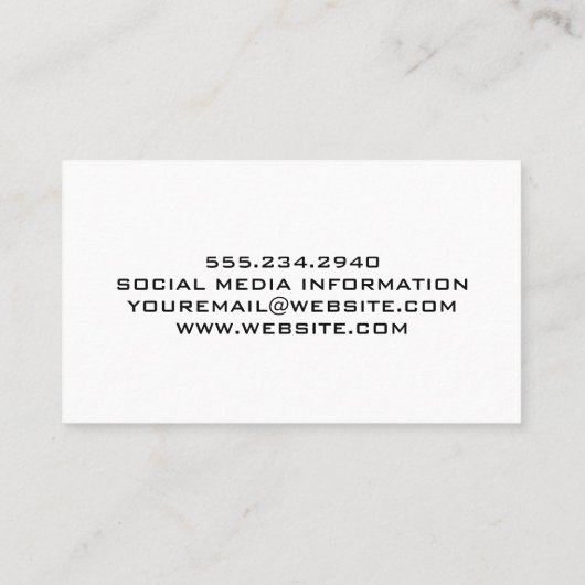 Hardware handgereedschap op tafel visitekaartje (Achterkant)