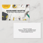 Hardware Krachtgereedschap op Tafel Timmerman Visitekaartje (Voorkant / Achterkant)