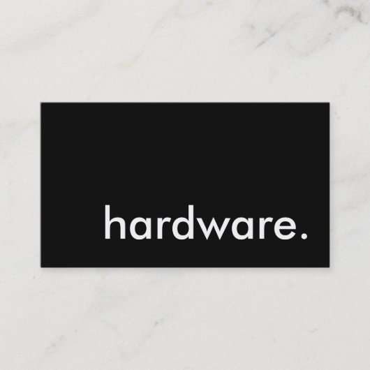 hardware. visitekaartje (Voorkant)