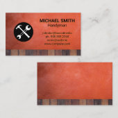 Hardwarehulpmiddelen | Bouw | Houtleder Visitekaartje (Voorkant / Achterkant)