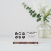 Hardwarehulpmiddelen | Bouw | Marmer en hout Visitekaartje (Staand voorkant)