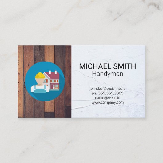 Hardwarehulpmiddelen | Handyman | Bouwpersoneel Visitekaartje (Voorkant)