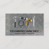 Hardwarehulpmiddelen | Staal | Geperst hout Visitekaartje (Voorkant)