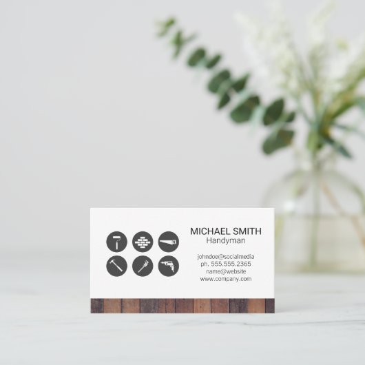 Hardwaretools | bouwer visitekaartje (Staand voorkant)