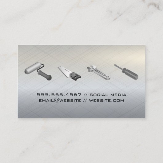 Hardwaretools | Metaalstructuur Visitekaartje (Achterkant)