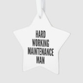 hardwerkend Man voor onderhoud Ornament (voorkant)