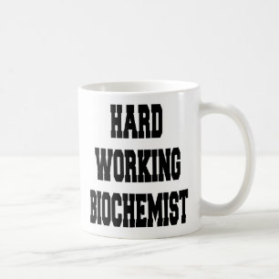 hardwerkende biochemicus koffiemok