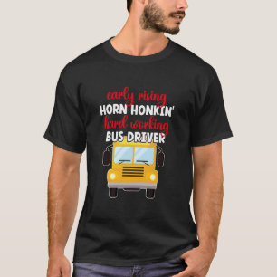 Hardwerkende Buschauffeur Schoolbuschauffeurs T-shirt