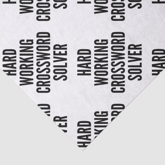 Hardwerkende kruiswoordraadsel tissuepapier (Detail)