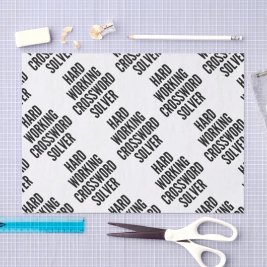 Hardwerkende kruiswoordraadsel tissuepapier (Craft)