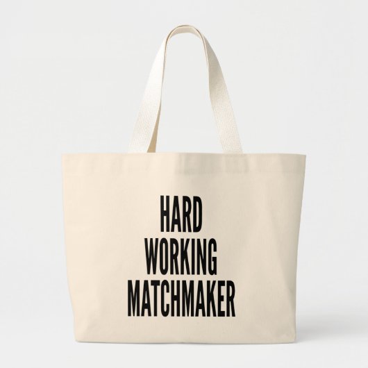 hardwerkende matchingmaker grote tote bag (Voorkant)