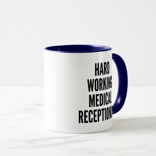 hardwerkende medische receptioniste mok (Voorkant rechts)