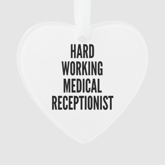 hardwerkende medische receptioniste ornament (voorkant)