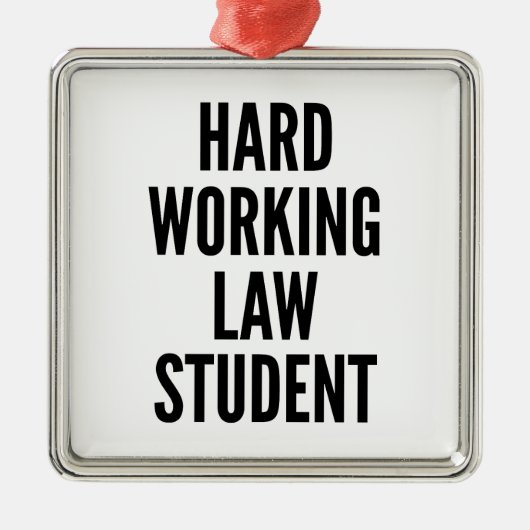 Hardwerkende rechtenstudent metalen ornament (Voorkant)