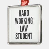 Hardwerkende rechtenstudent metalen ornament (Links)