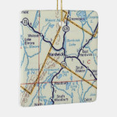 Hardwick Vermont kaart Keramisch Ornament (Rechts)