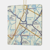 Hardwick Vermont kaart Keramisch Ornament (Links)