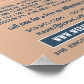 Hardwood ontwerp, schilder en decorator poster (Hoek)