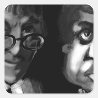 Hardy en Ramanujan Happy Pi Day Vierkante Sticker