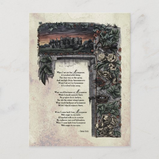 Hardy "Lyonnesse" Victoriaans Briefkaart (Voorkant)