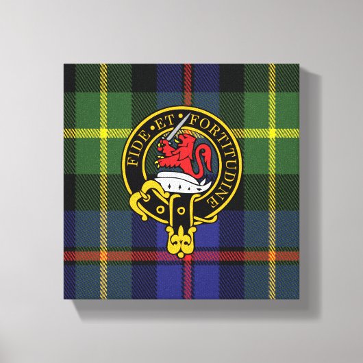 Hardy Scottish Crest en Tartan Canvas Print (Voorkant)