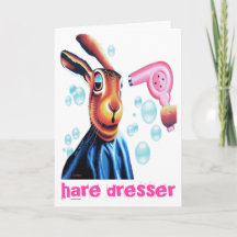 Hare at the hare dressers.