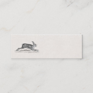  Hare Bunny Rabbit Illustratie - Rabbits Mini Visitekaartje