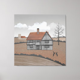 Hare House Canvas Afdruk
