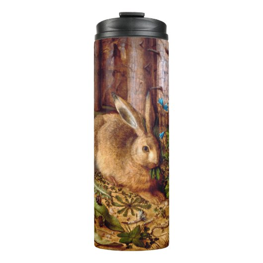 Hare in Forest Hans Hoffmann Rabbit Painting Thermosbeker (Voorkant)