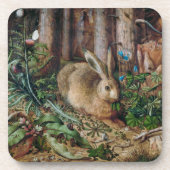  hare in het bos - Hans Hoffmann Bier Onderzetter (Voorkant)