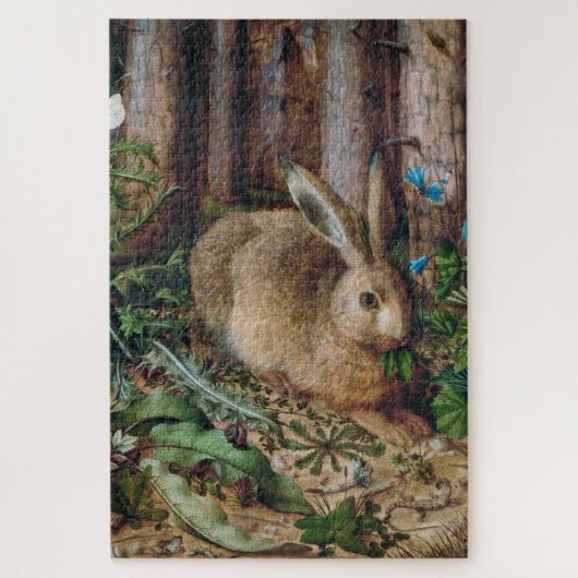 hare in het bos - Hans Hoffmann Legpuzzel (Verticaal)